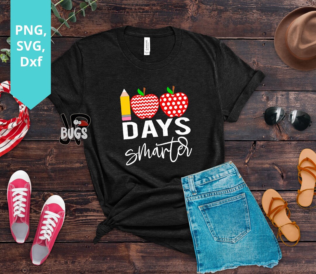 100 Days Smarter Svg 100 Days of School Svg 100th Day Svg Hundred Days ...