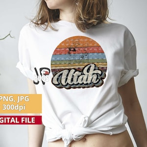 Retro Utah Png, Vintage Utah State png, Utah Clipart, Sublimation designs, DTG, UT Sublimation, United States Clipart, landmarks