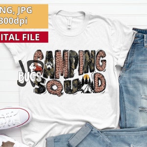 Camping Squad sublimation design download, camping digital, camping t-shirt design, Camping sublimation