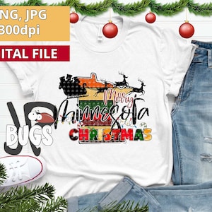 Merry Minnesota Christmas, Minnesota state, PNG, Sublimation design, Minnesota Christmas, Merry Christmas png, MN Sublimation, shirt png