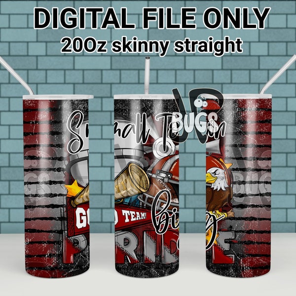 Eagles Tumbler wrap, Small Town Big Pride Sublimation, 20oz straight tumbler, Maroon and Grey Eagles, Eagles tumbler Png, Digital only