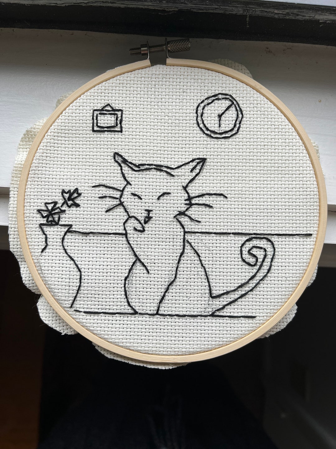 Personalized Cat Thread Art - Etsy