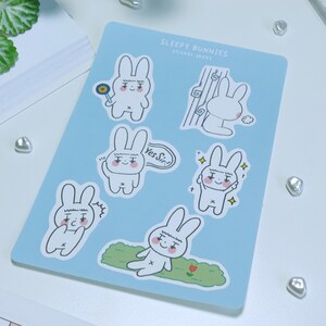 Stickerblatt - Hasen, süßes Tier, Hasen Sticker, Sticker Papier, Sticker für Planer Journal