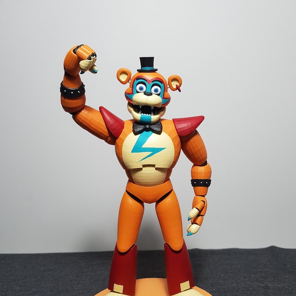 Fnaf Glamrock Freddy bedruckte Figur 25cm