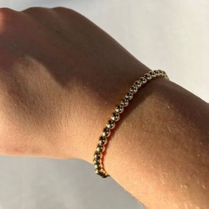 Non Tarnish Gold Beaded Bracelet