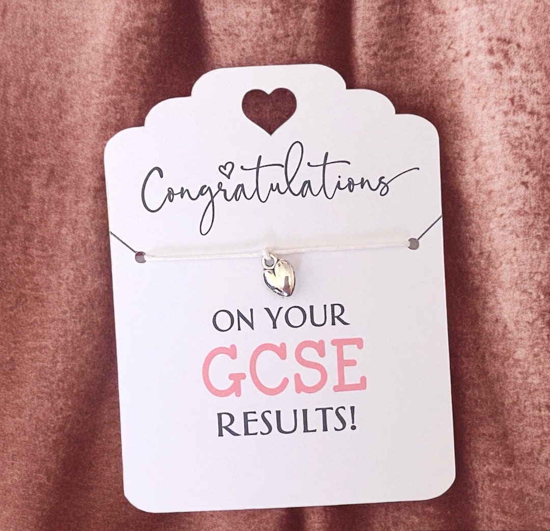 Congratulations GCSE Results Wish Bracelet, Passing School Exam Gift ...