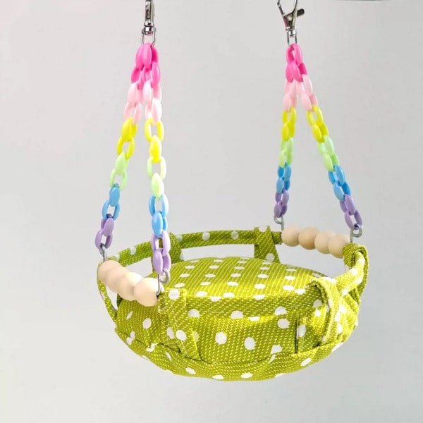 17x22cm Handmade Country Style Swings Basket Bed Hanging Parrot Bird Toys Organic Bird Cages Accessories Lovebird Budgie Pacific Parrotlet