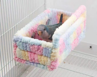 27x16x10cm Garn Stricken Big Korb Bett für kleine und mittlere Papagei Birdie Spielzeug Vogelkäfige Zubehör Lovebird Wellensittich Pacific Parrotlet