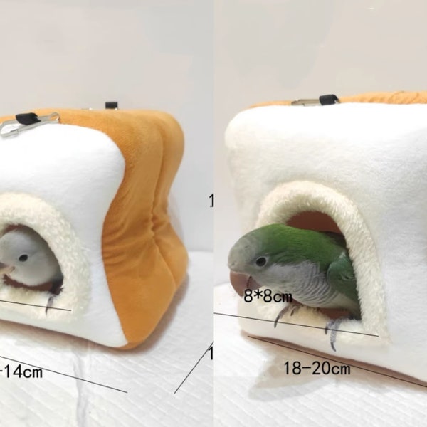 S L-formaat Broodkamer Mooie stijl lang voor kleine middelgrote papegaai - Herfst Winter Houd warme slaapkamer