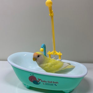 Parrot Electric Bathtub Bathing Play Water Toys Suitable for Hand Breeding Birds for Small Medium Bird Parrot Lovebird Budgie