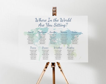 World Travel Themed Seating Chart