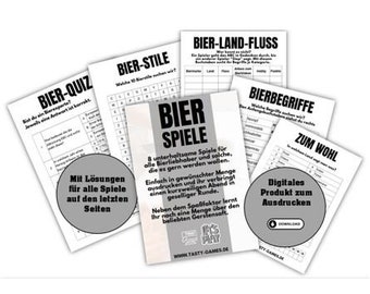 Bierspel Bierquiz om af te drukken 8 spellen voor de spelletjesavond Vriendenfeest Collega's Herenavond Meisjesavond Fun