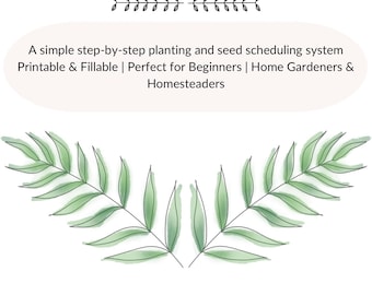 Beginner Garden and Seed Starting Planner (Printable)