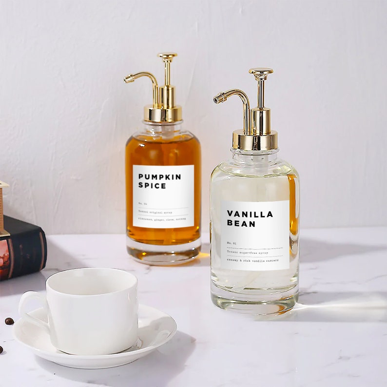 Contemporary Coffee Syrup Label Template Digital Download Etsy