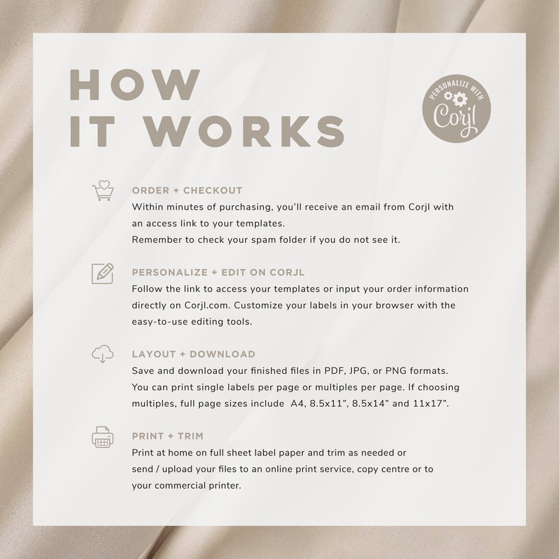 Modern Coffee Syrup Label Template Digital Download Labels Etsy