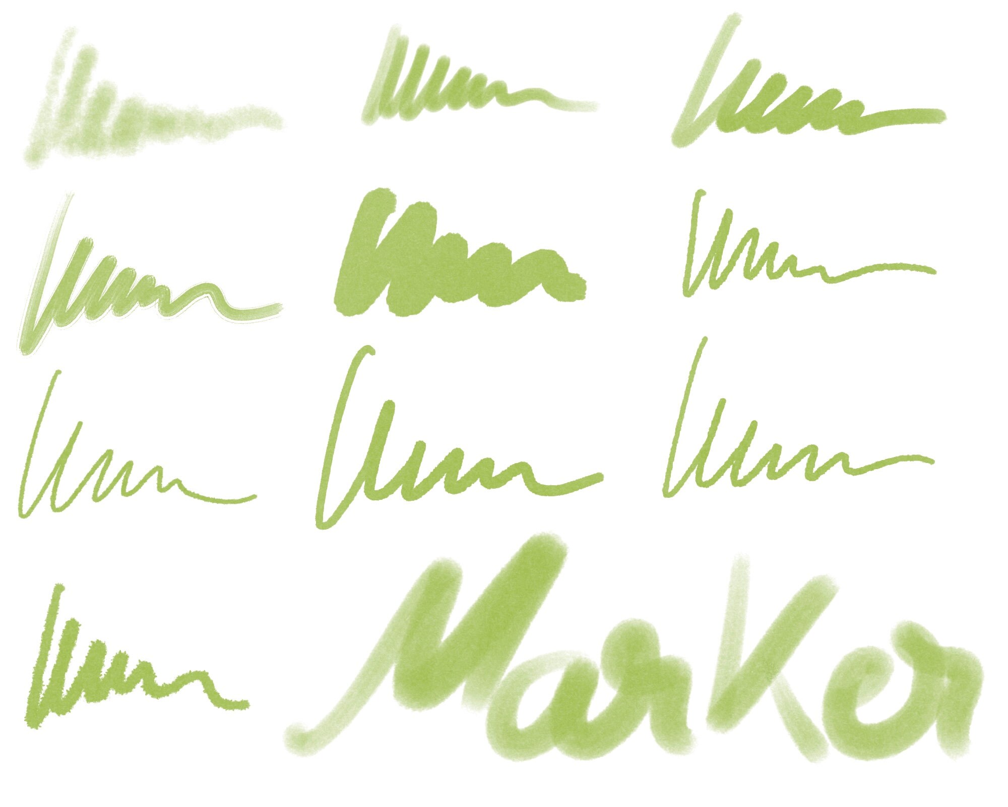 30 Markers Brushset for Procreate, Marker Digital Brushes, Procreate