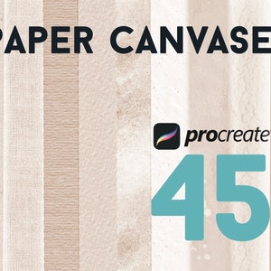 Tele di carta Procreate, Carte Procreate premium, Carta da acquerello e sfondo su tela per Procreate, Set di pennelli su tela