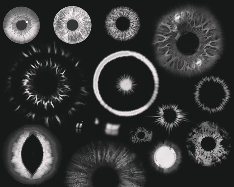 120 Procreate Eyes Stamp Brushes Procreate Women Eyes Brush Etsy
