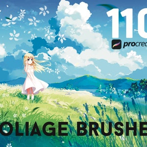 Procreate Ghibli Brushes ,Ghibli Foliage Brushes for Photoshop, Japanese Manga Brushes, Anime Brushes, Nature Brushes, Forest Brush set
