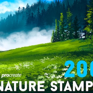 Nature Stamps for Procreate, Foliage Brushes for Procreate, Nature brush for Landscape, Landscape Brushset, commercial licence