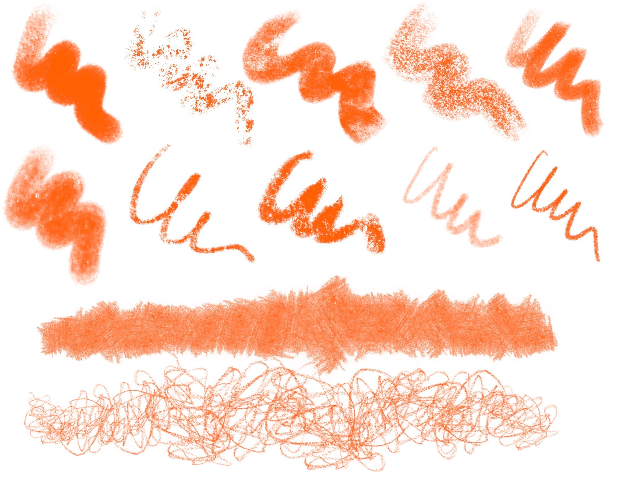 40 Procreate Brushes Crayon Procreate Crayon Brush Pack Etsy