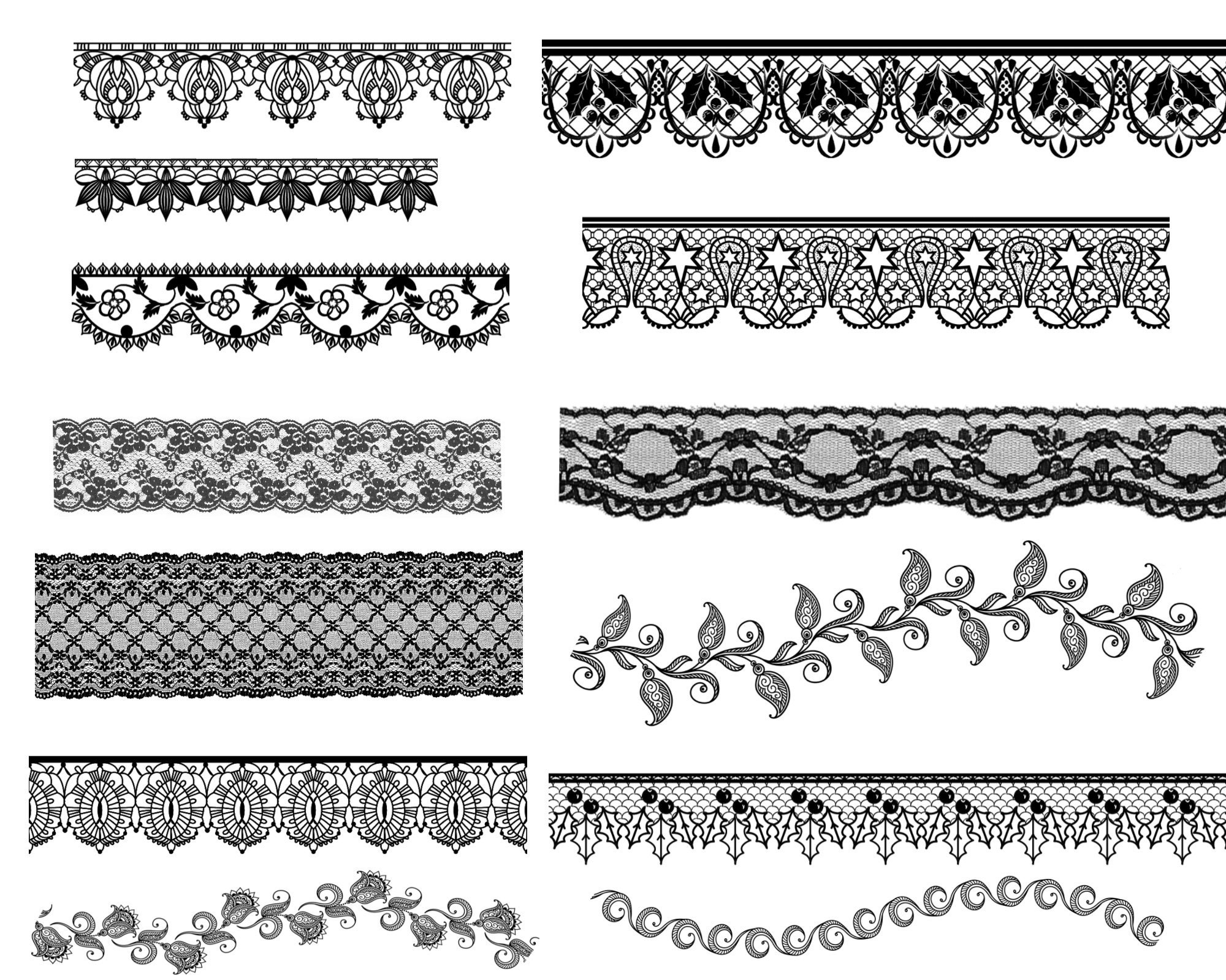 150 Procreate Lace Texture Brushes. Lace Brushes Set, Lace Stamps for