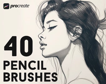 40 pencil brush for procreate, brushes for iPad, pencil brushes, drawing brush, for digital drawing, procreate sketch pencils