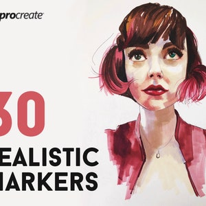 30 Markers Brushset for Procreate, Marker digital brushes, Procreate Sketch brushes, Brushes for Ipad Pro, Digital brushes