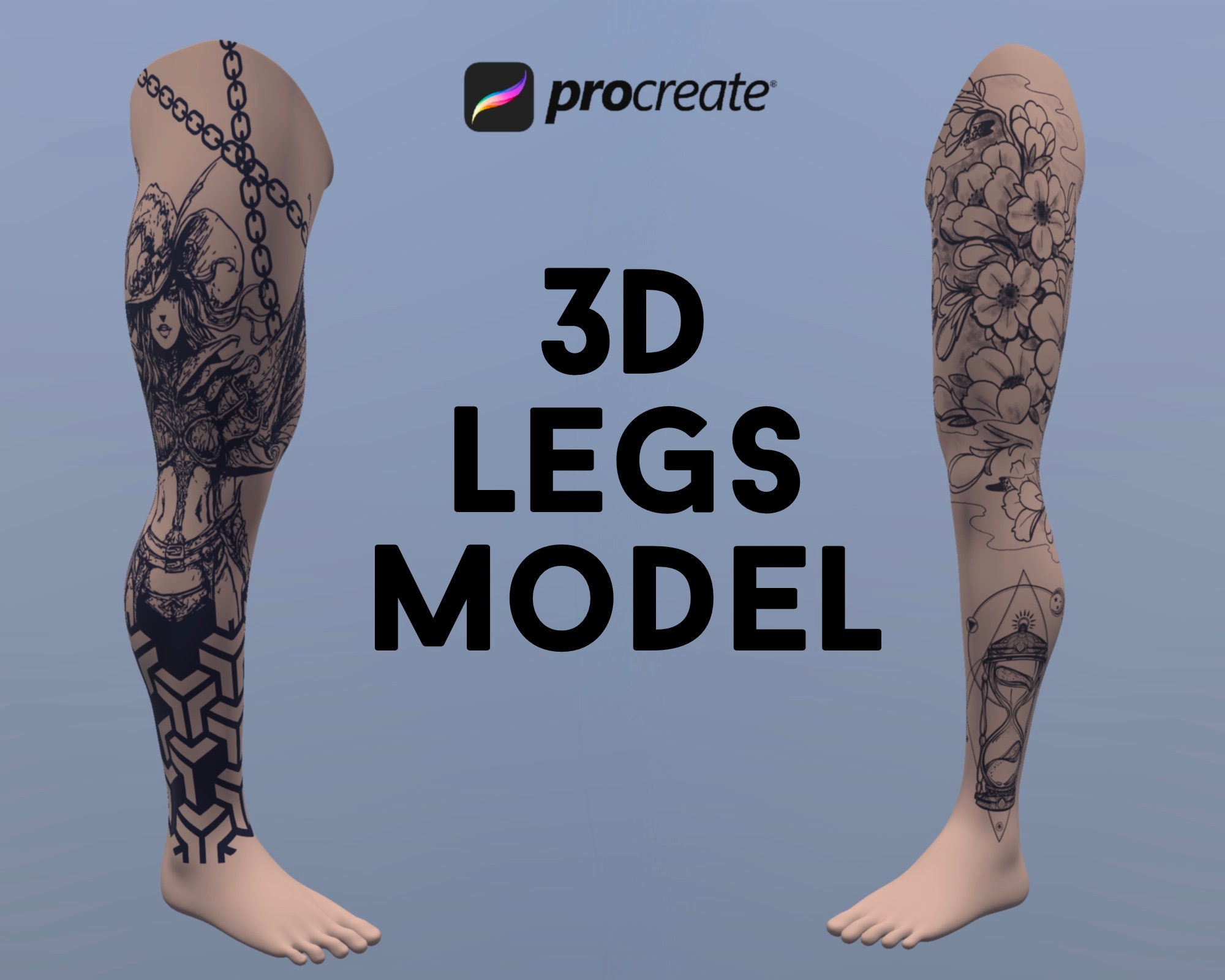 procreate tattoo body templates free
