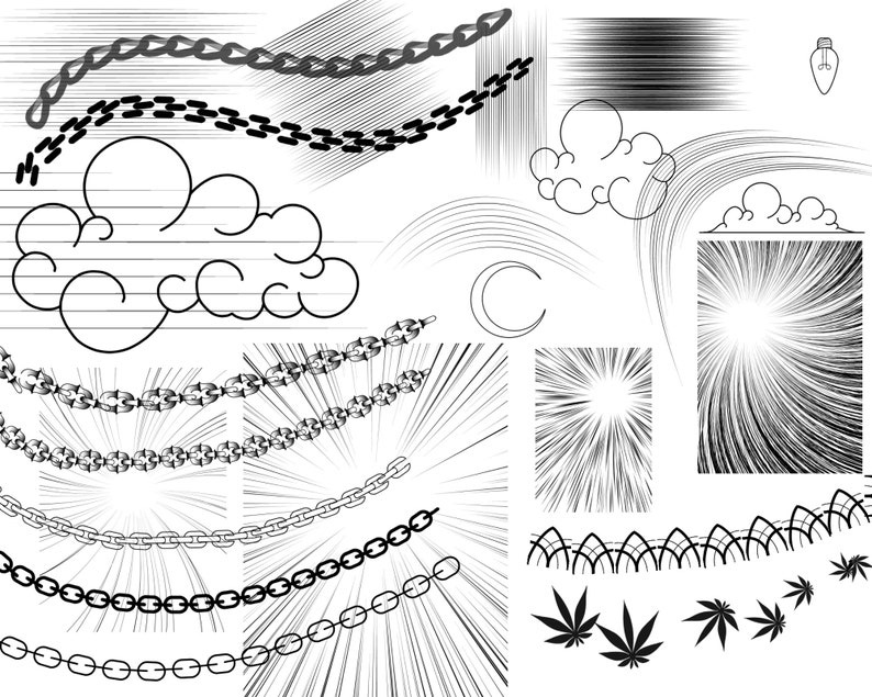 200 Manga Brushes for Procreate Manga Procreate Brushes Etsy