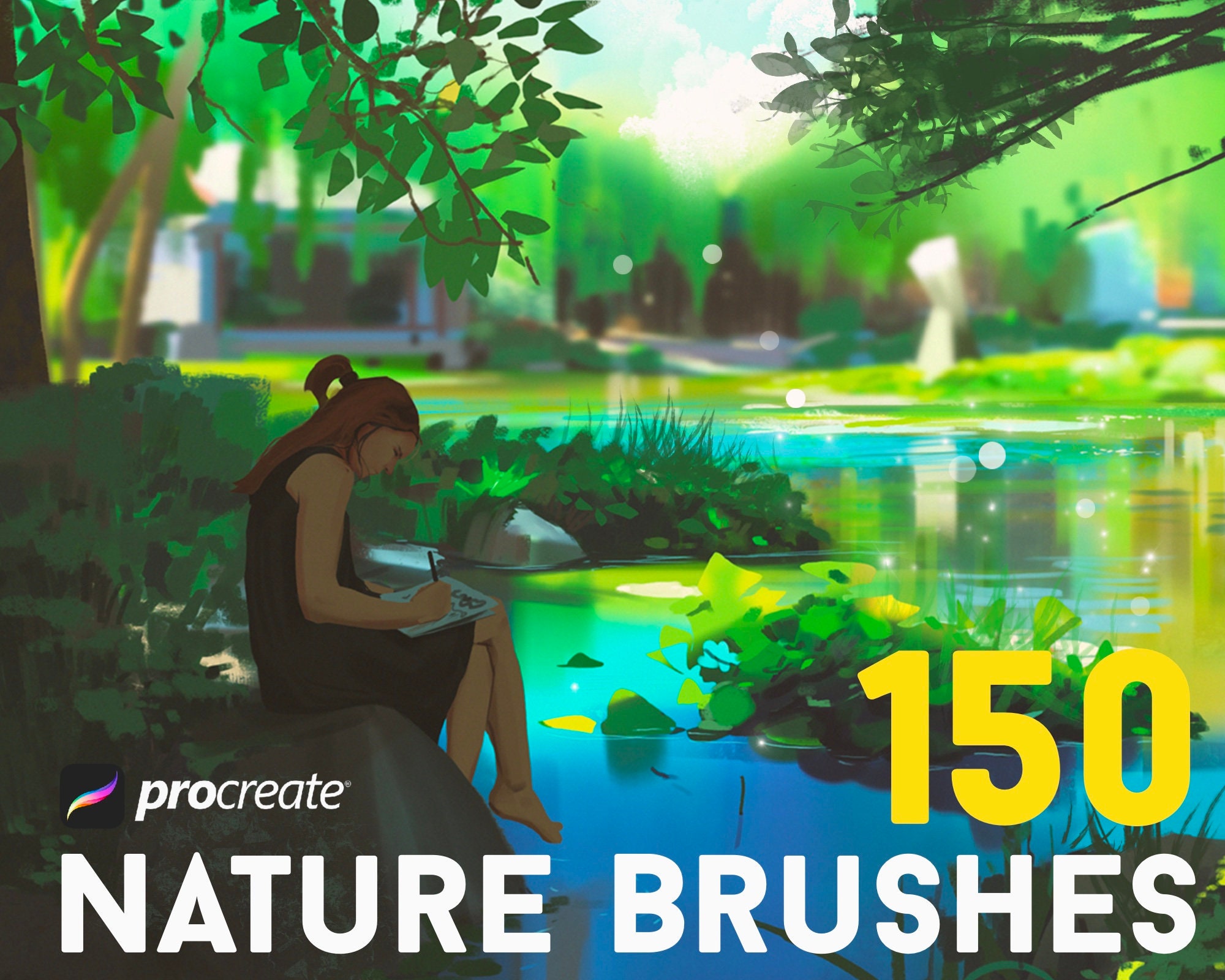 Procreate Ghibli Inspired Brushes,ghibli Brushes for