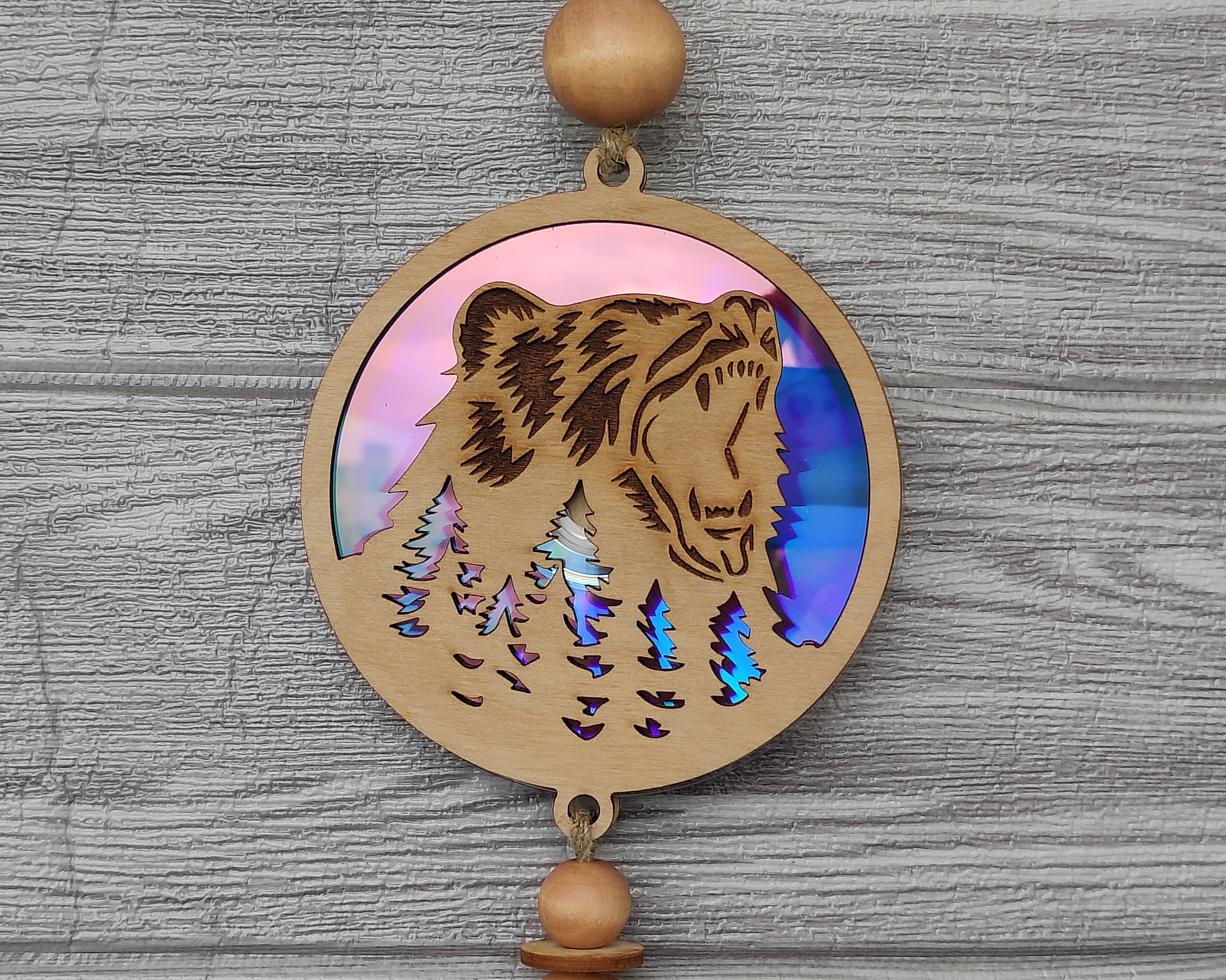 Bear SVG, Suncatcher, Repurposing Dvds, Cds, Laser Cut File,