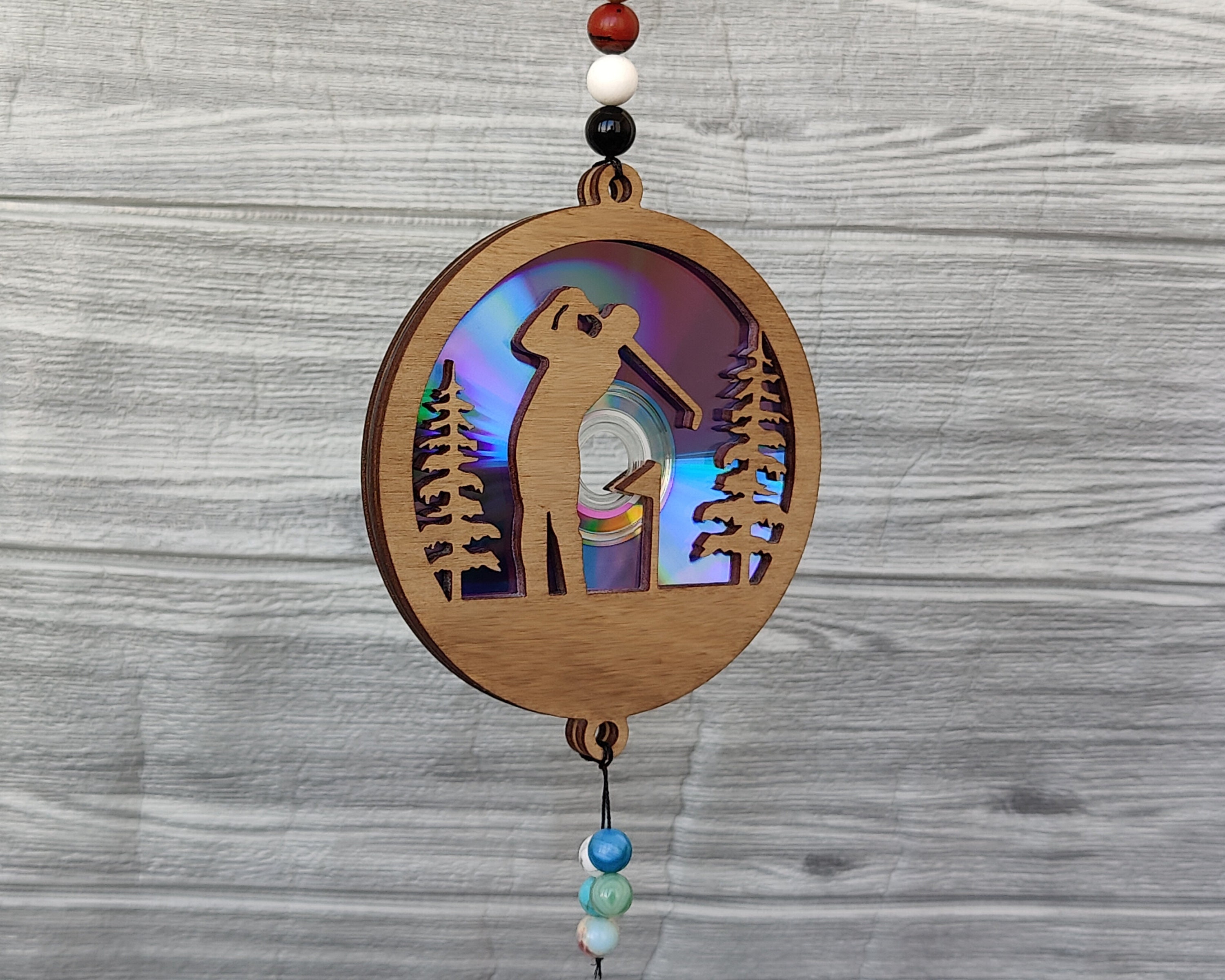 Golf Player SVG, Suncatcher, Repurposing Dvds, Cds, Laser Cut File