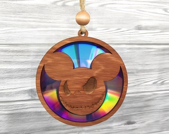 Angry Mickey, Suncatcher SVG, Repurposing DVDs, CDs, Laser Cut File, Glowforge