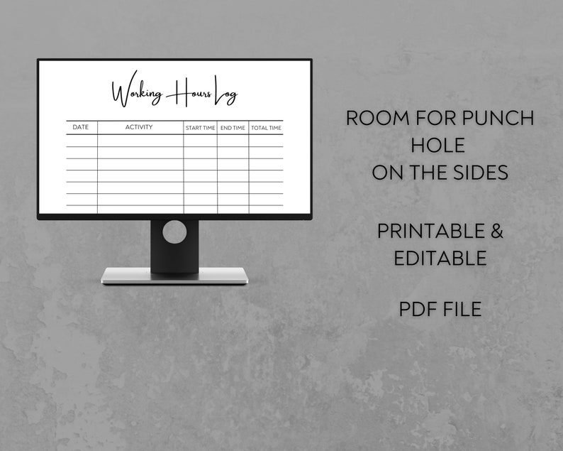 Working Hours Log Printable Work Time Tracker Activity Etsy Hong Kong Working Hours Log Printable Work Time Tracker Activity Etsy Hong Kong