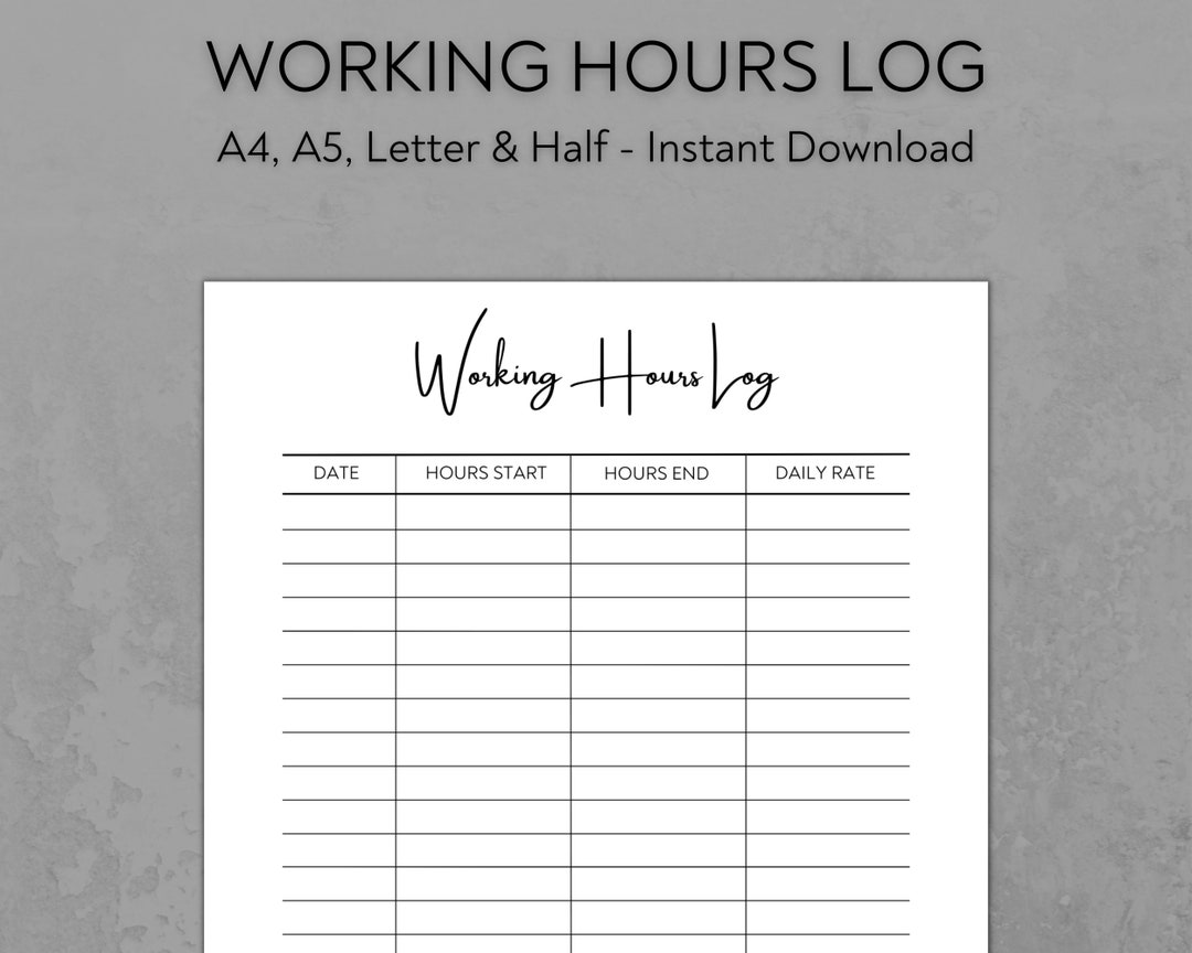 working-hours-log-printable-work-time-tracker-activity-etsy
