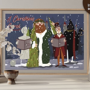 A Christmas Carol Art Print | English Classroom Decoration | English Literature Printable Poster