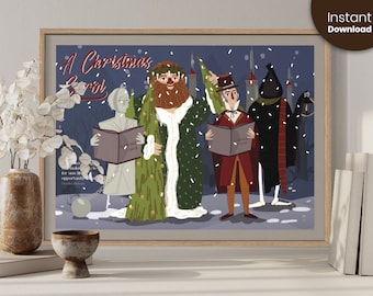 A Christmas Carol Art Print | English Classroom Decoration | English Literature Printable Poster