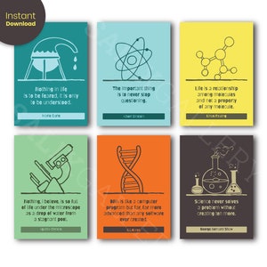 Science Classroom Decor Printable Poster set of 6 Science Quotes Print Homeschool Decor Educational Print image 6