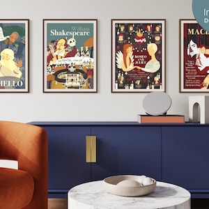 William Shakespeare Printable Posters | English Classic Literature Classroom | Wall Decoration