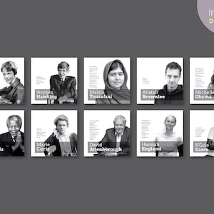10 Famous People  | Equality Prints | Classroom Decoration | Inclusion Diversity | Motivational Quotes