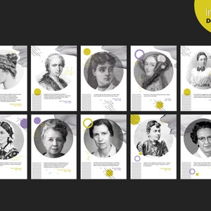 Set of 10 Women Mathematician Printable Posters | Inspirational Quotes | Maths Classroom Decoration