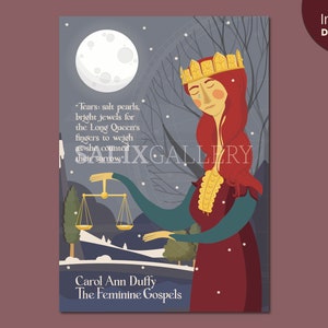 Carol Ann Duffy | Feminine Gospels Poster | English Literature Classroom Decor | Instant Download