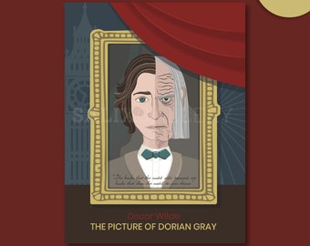 The Picture of Dorian Gray Poster | Oscar Wilde Print | English Literature Classroom Decor | Book Cover