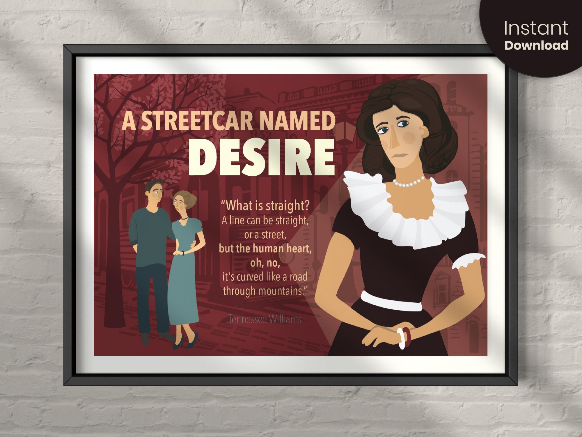 A Streetcar Named Desire Printable Poster | English Classroom Wall Art ...