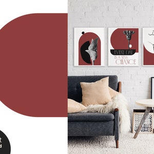 Triptych Art Print, Interior DesignWall Art with Quote | Motivational Quote | Instant Download