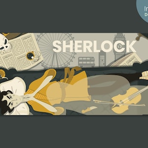 Sherlock Holmes Print | English Literature Poster | Literature Wall Art | Classroom Decoration