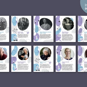 Women in Science 10 Posters | Women in Chemistry Prints Bundle | Science Classroom Decor | Feminist Print