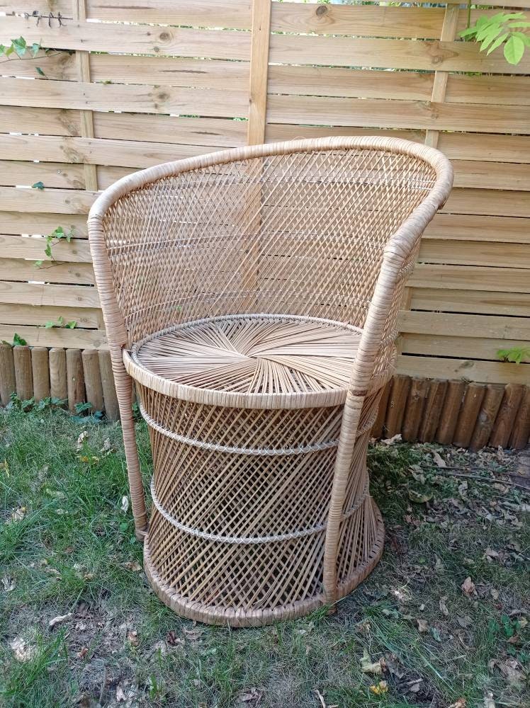 fauteuil Rotin Vintage