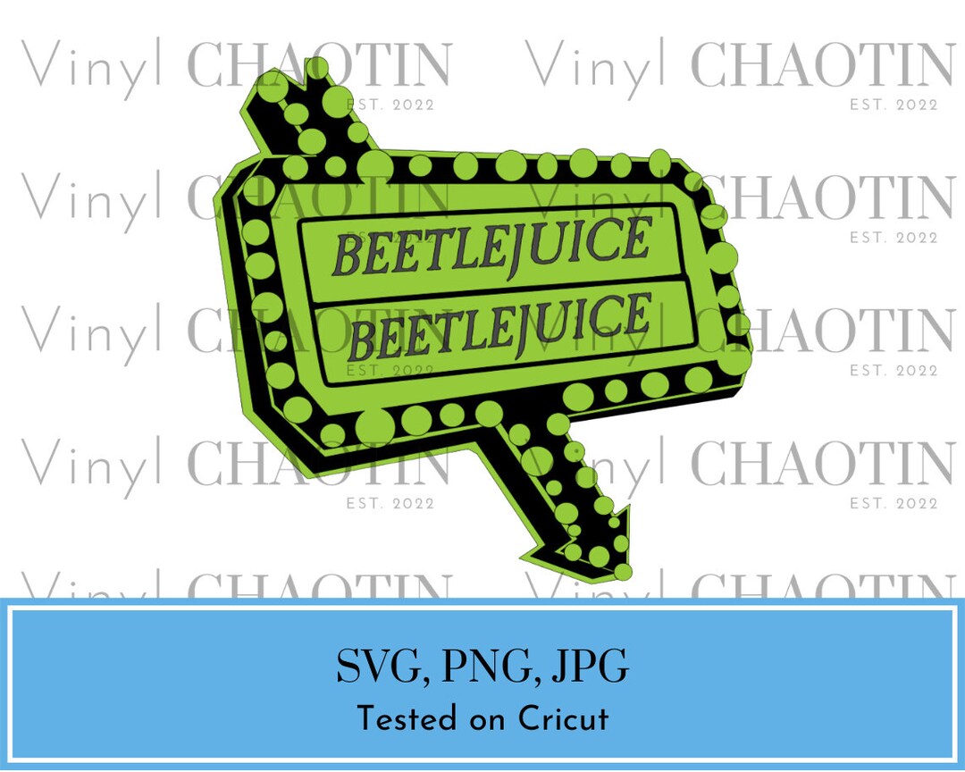 Beetlejuice Poster Neon Sign Movie Digital Svg Png Jpg - Etsy